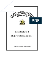 B.E. (Production Engineering) : Revised Syllabus of