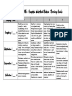 Graphic Organizer - System of Equations Rubric