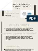 Diferencias Entre La OHSAS 18001 y La ISO