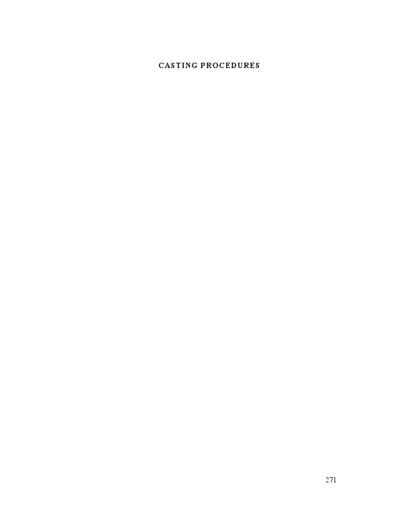 Casting Procedures Pdf Casting Metalworking Alloy