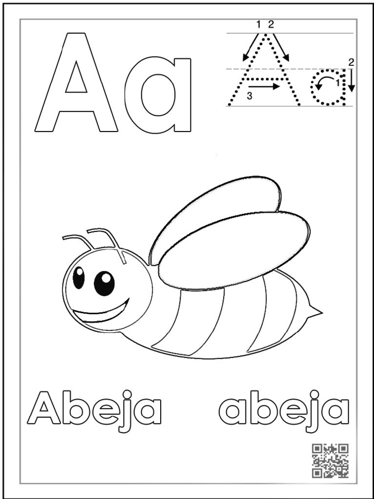 Abecedario de animales para colorear