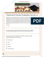 Check and Connect Evaluation Survey : For Each Question, Please Select One That Best Fits What You Believe