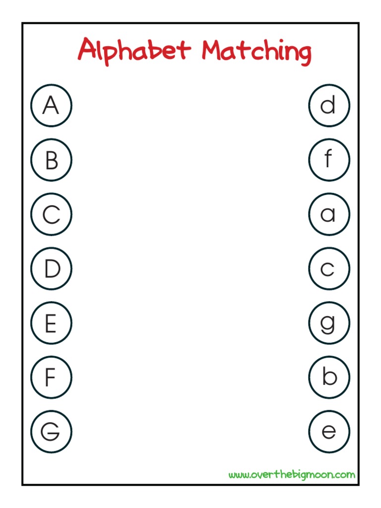 Alphabet Matching | PDF