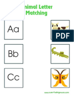 Aa BB CC: Animal Letter Matching