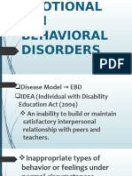 EMOTIONAL and BEHAVIORAL DISORDERS