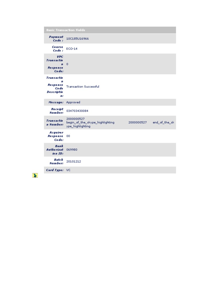 Acquirer Reference Number Details | PDF