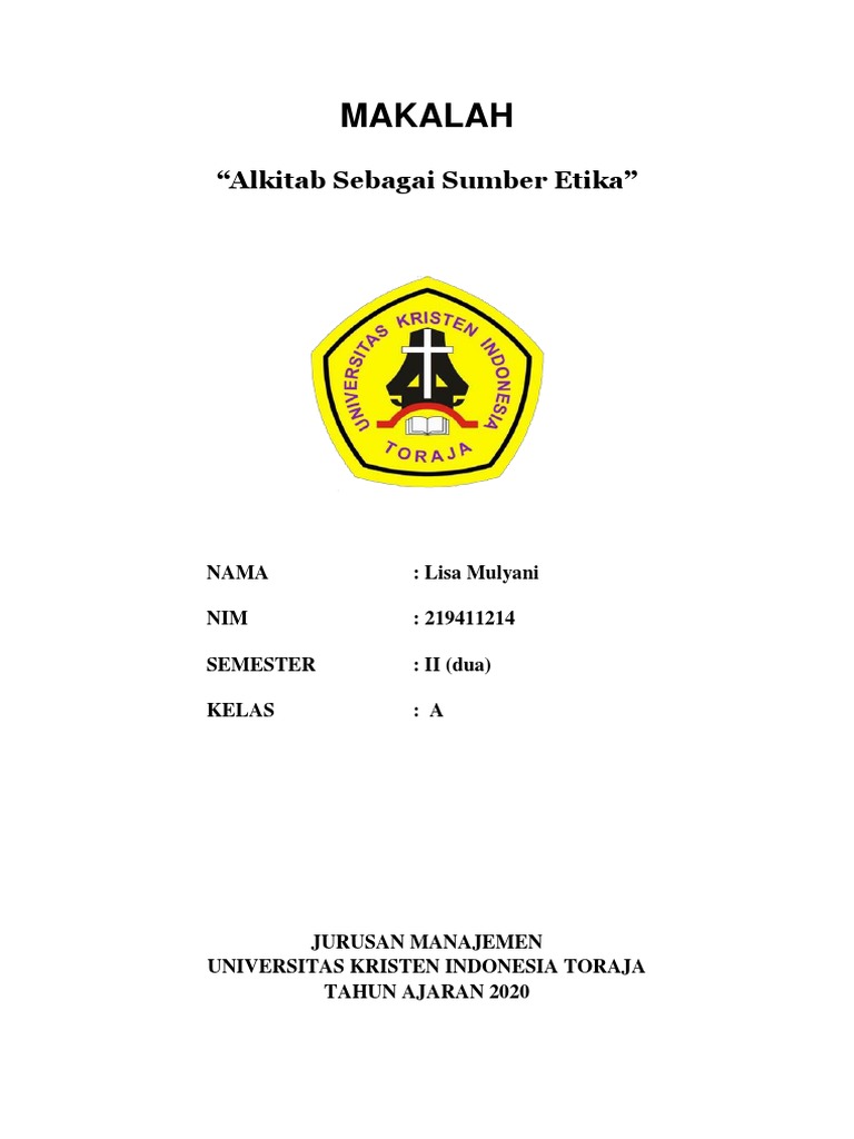 Makala Etika Kristen Pdf