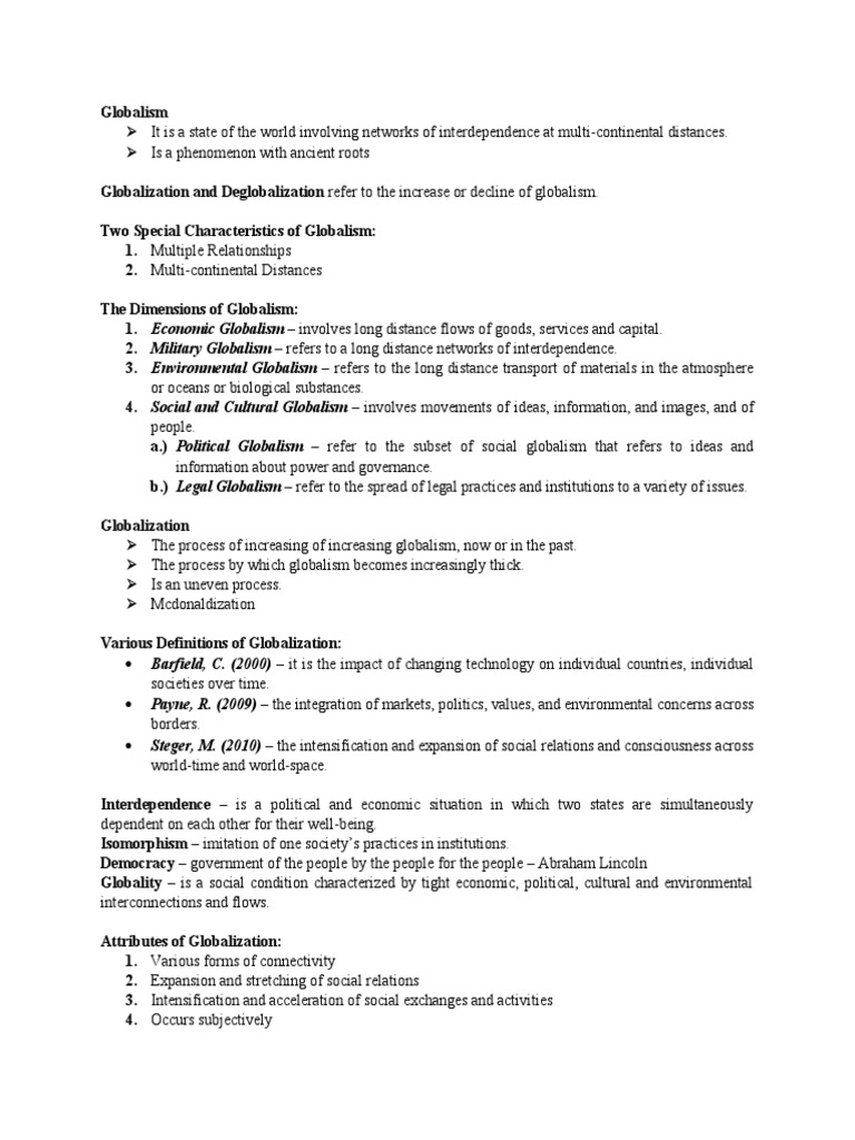 Understanding Globalization Dynamics | PDF | Global Financial System ...