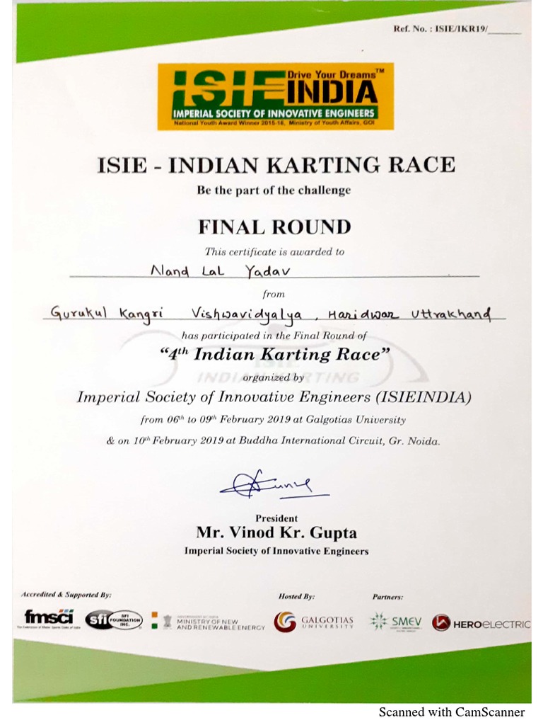 Go Kart Certificate | PDF