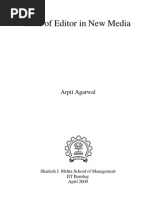 Download Role of Editor in New Media by Arpit Agarwal SN46101491 doc pdf