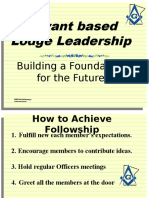 Servant Based Lodge Leadership: Building A Foundation For The Future