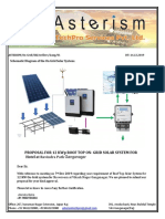 Proposal For 12 KWP Roof Top On-Grid Solar System For Hotel at