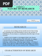 Lesson 2 - Nature of Research