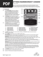 Controls: Ultimate Pitch Shifter / Harmonist Effects Pedal