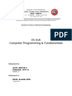 ES 01A Computer Programming & Fundamentals: Main Campus