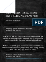 SUSPENSION, DISBARMENT and DISCIPLINE of LAWYERS