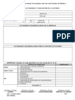 Reporte de Actividades y Evaluación de La Estadía