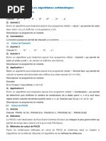 les algo arithmétiques