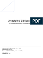 By Annotated Bibliography Annotated Bibliography