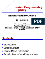 Object-Oriented Programming (OOP) : Introduction To Course