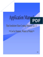 Application Manual: Heat Insulation Glass Coating Material GLC - 1 Cool in Summer, Warm in Winter