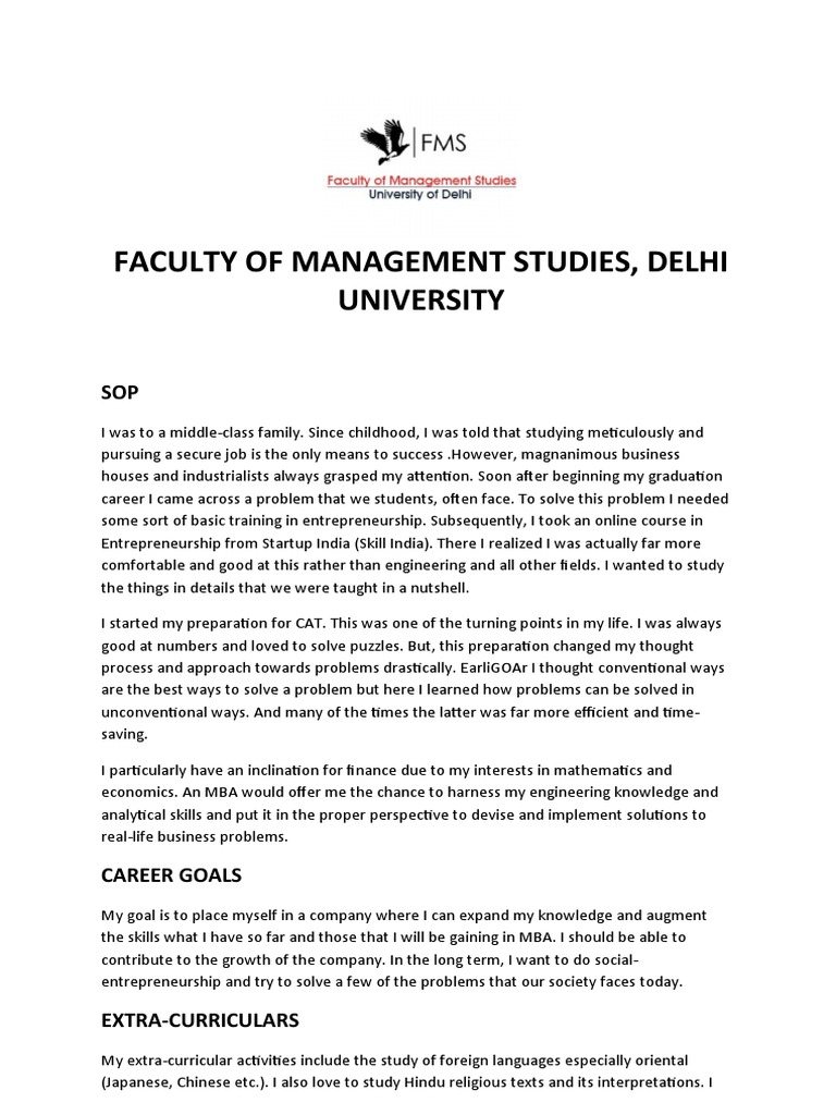 Faculty of Management Studies, Delhi University | Download Free PDF ...