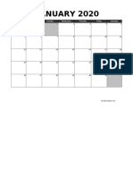 2020 Excel Calendar Planner 12