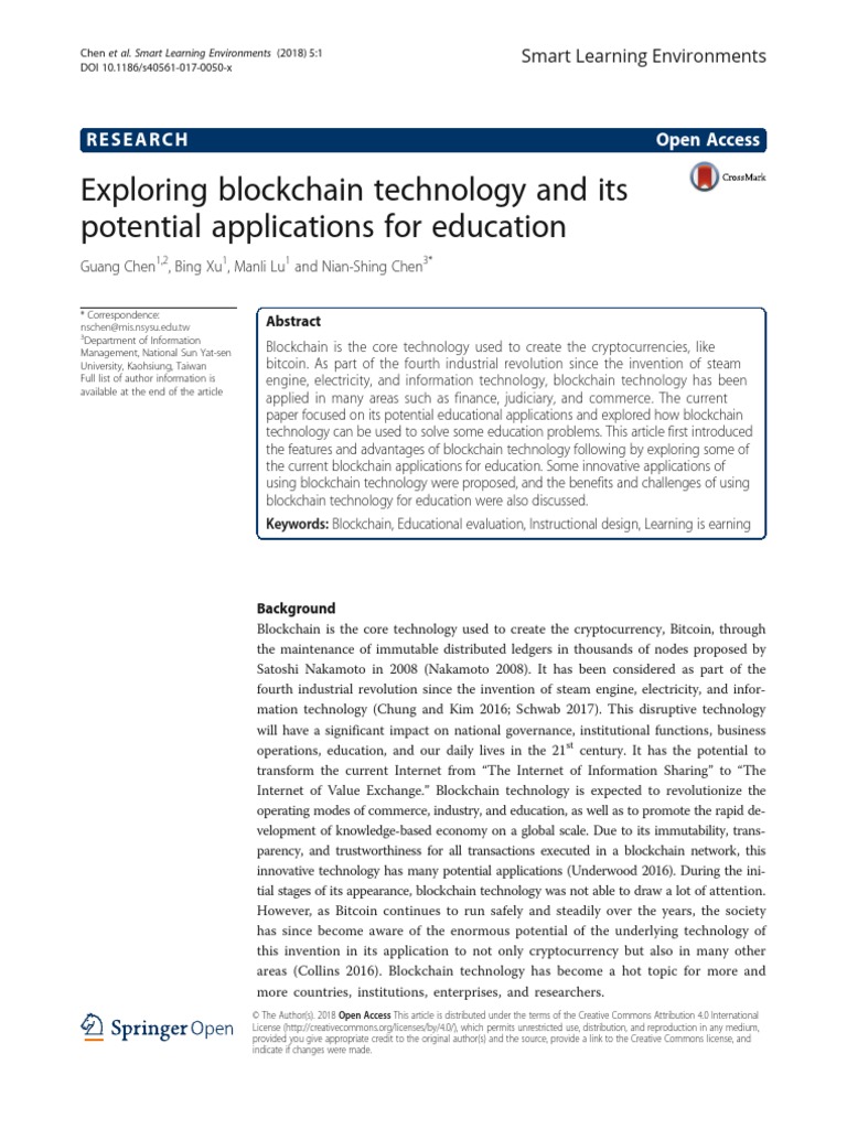 Exploring Blockchain Technology and Its Potential PDF | PDF ...
