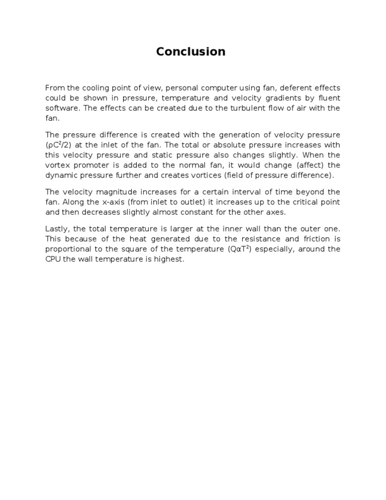 PC Cooling Dynamics with Fan Effects | PDF