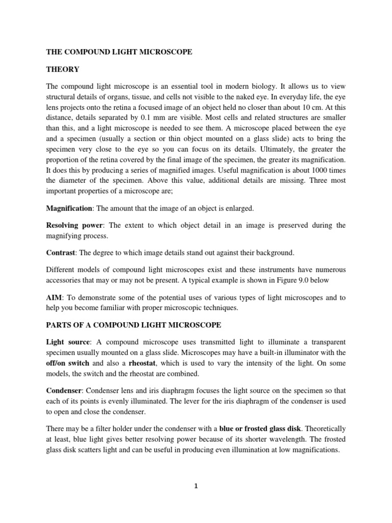 MICROSCOPE NOTES - 2018 by LN PDF | PDF | Laboratory Equipment | Atomic