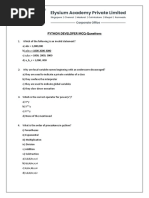 Python Developer MCQ-Questions