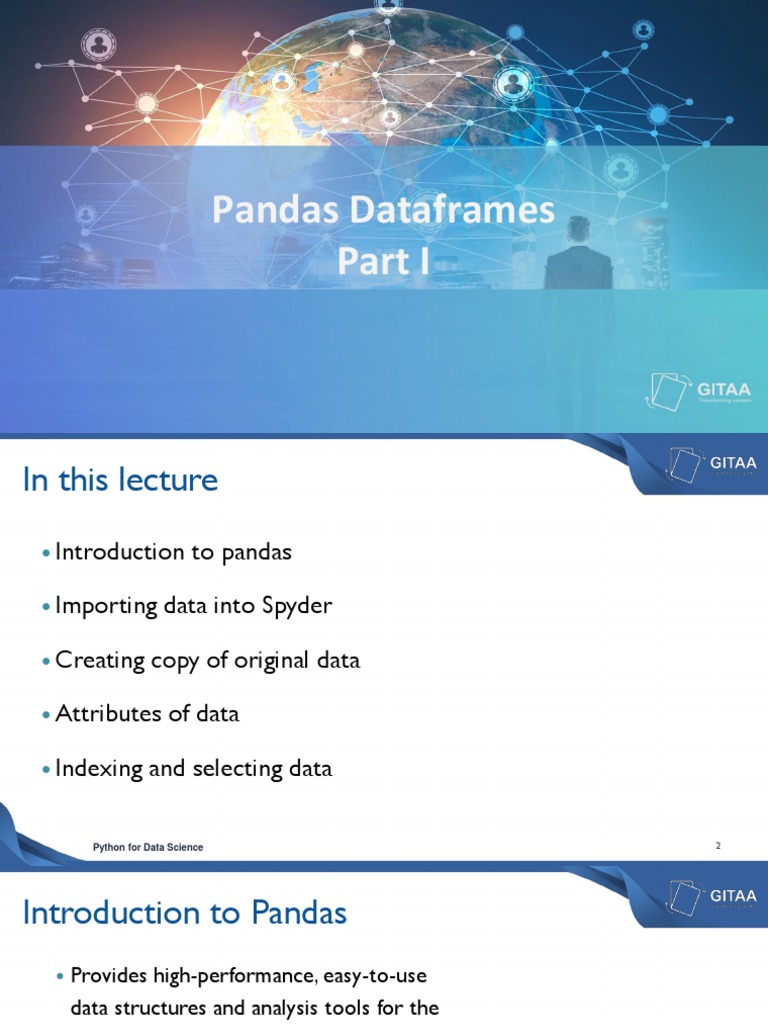 Lec2 PandasDataframes 1 | PDF | Array Data Structure | Data