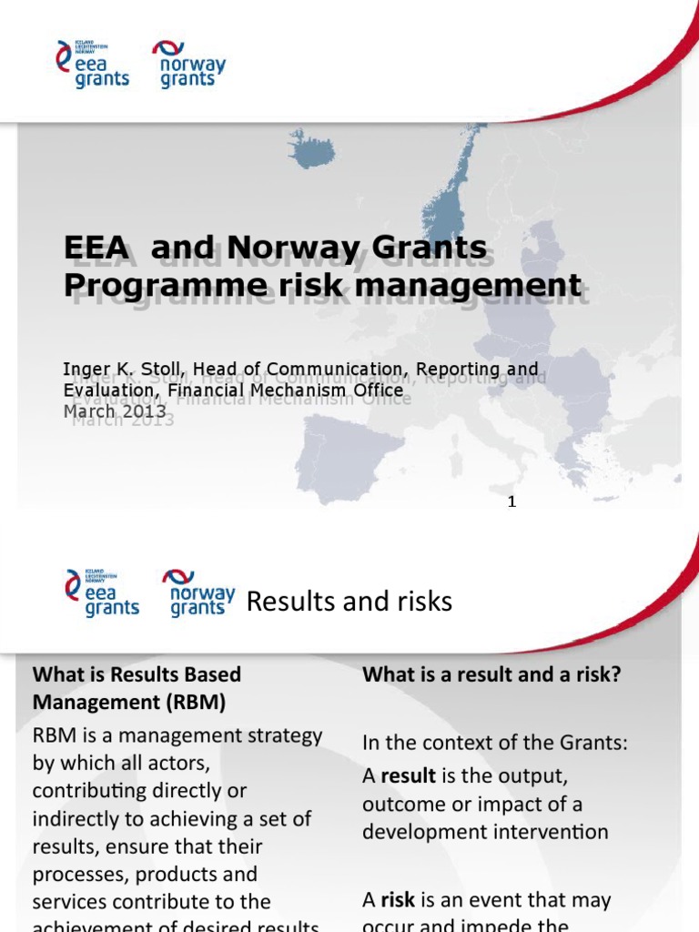 EEA Norway Grants Risk Management Guide | PDF | Risk | Risk Management