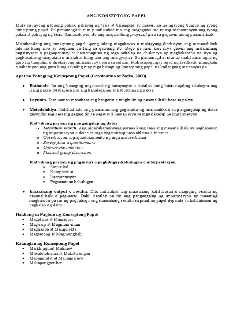 Ang Konseptong Papel | PDF