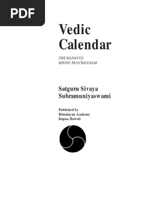 Vedic Calendar PDF