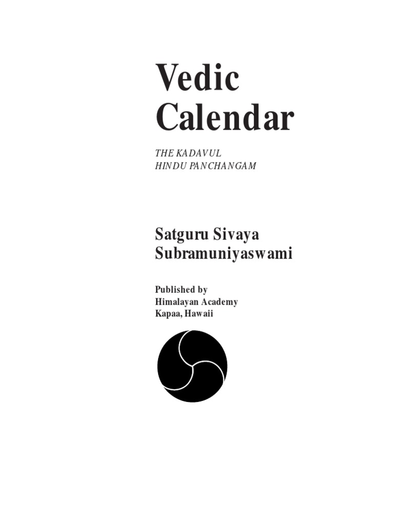 Vedic Calendar PDF PDF