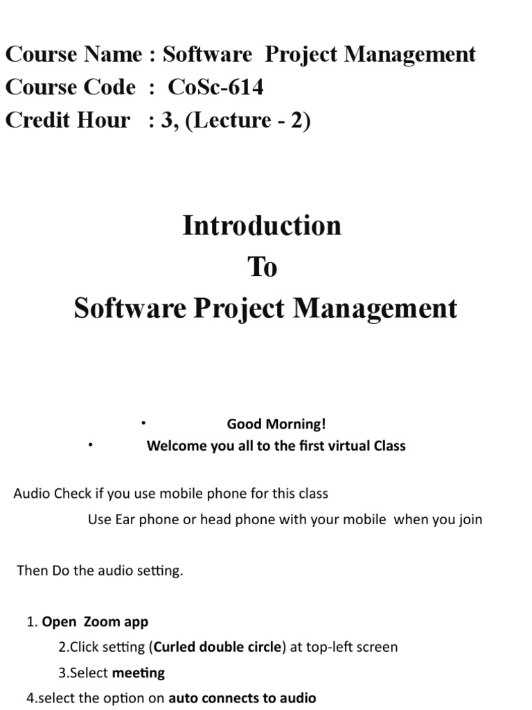 Introduction to Software Project Management | PDF | Project Management ...