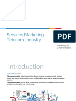 Services Marketing-Telecom Industry: Presenting by G.Vamshi Netha