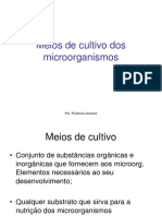 8aula Meios de Cultivo Dos Microorganismos