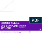 GEN SURG Module 4 Quiz 2 Samplexes 2011-2018: (Trauma)