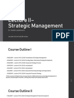 Lecture II &#8211 Strategic Management PDF
