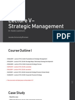 Lecture V &#8211 Strategic Management PDF