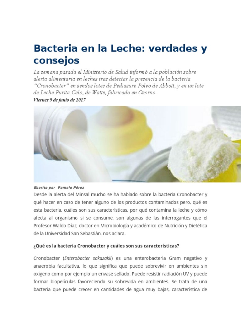 Bacteria en La Leche | PDF | Leche | Las bacterias