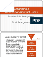 Organizing Comparison/Contrast Essays: Point-by-Point vs Block Arrangements