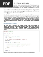 C Pointers Arithmetics