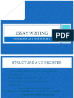 Essay Writing: Strengths and Weaknesses
