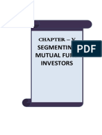 Chapter - V: Segmenting Mutual Fund Investors