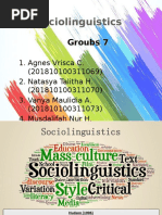 Sociolinguistics: Groubs 7