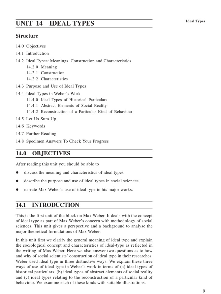 Ideal Type by Max er Max er Rationality