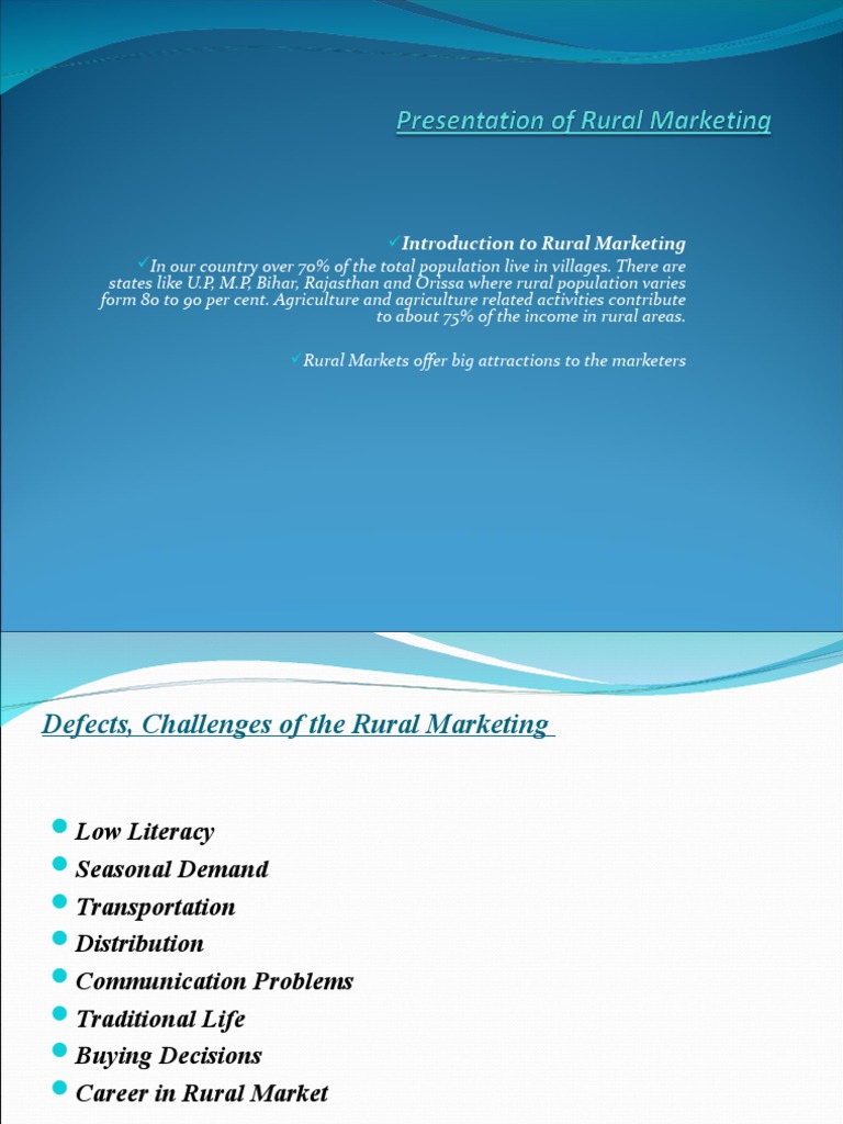 Rural Marketing Insights and Challenges | PDF